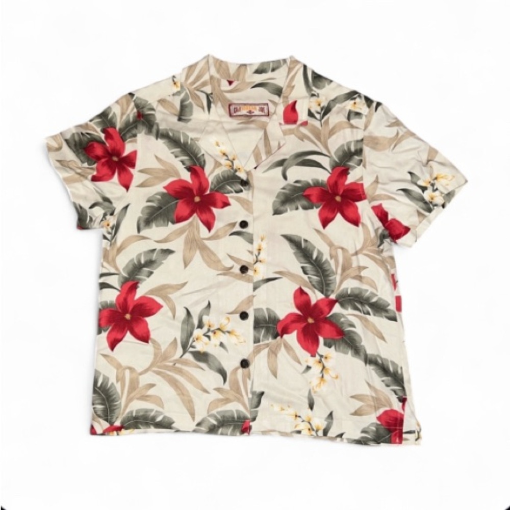 Retro Caribbean Joe Womens Hawaiian Shirt 🌺 Size Medium
